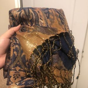 H&M Scarf with Metallic Thread